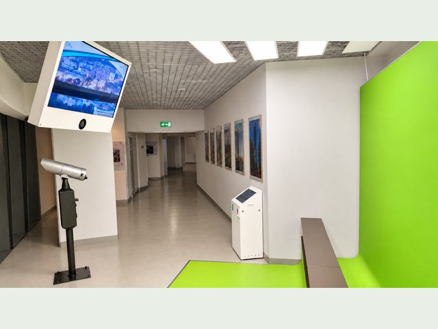 Green-screen photo room — installation view