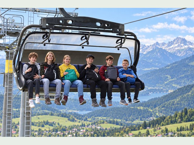 Chairlift group photo